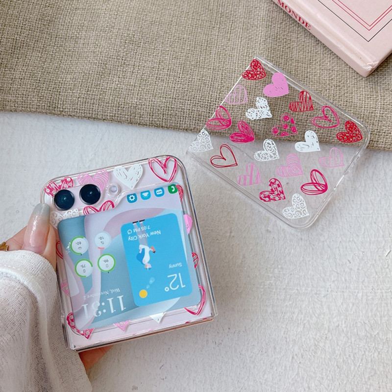 Etui Do Samsung Galaxy Z Flip 5 Przezroczyste Serca
