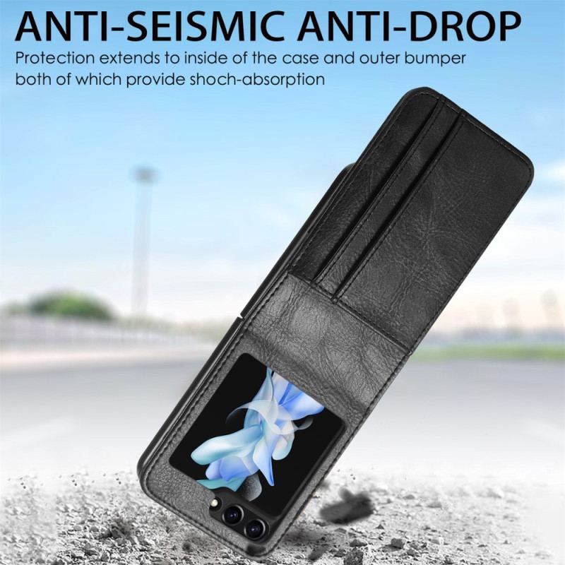 Etui Do Samsung Galaxy Z Flip 5 Skórzane Etui Na Karty