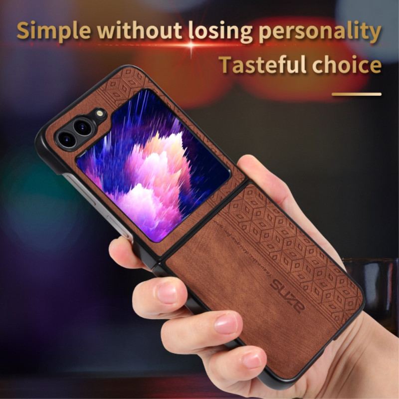 Etui Do Samsung Galaxy Z Flip 5 Tekstura Skóry Azns