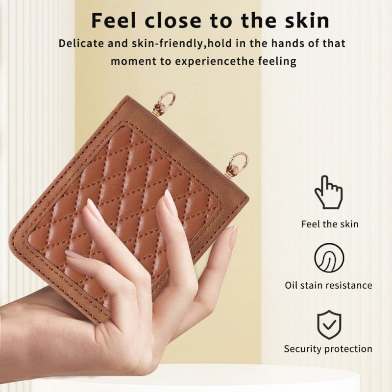 Etui Do Samsung Galaxy Z Flip 5 Wyściełany Pasek Na Ramię