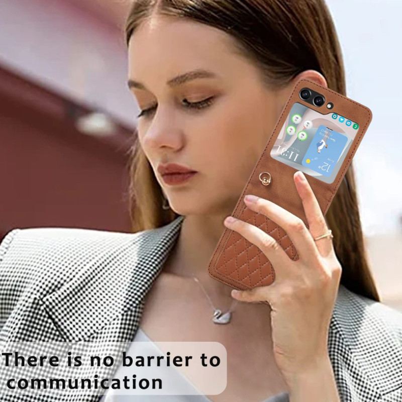 Etui Do Samsung Galaxy Z Flip 5 Wyściełany Pasek Na Ramię