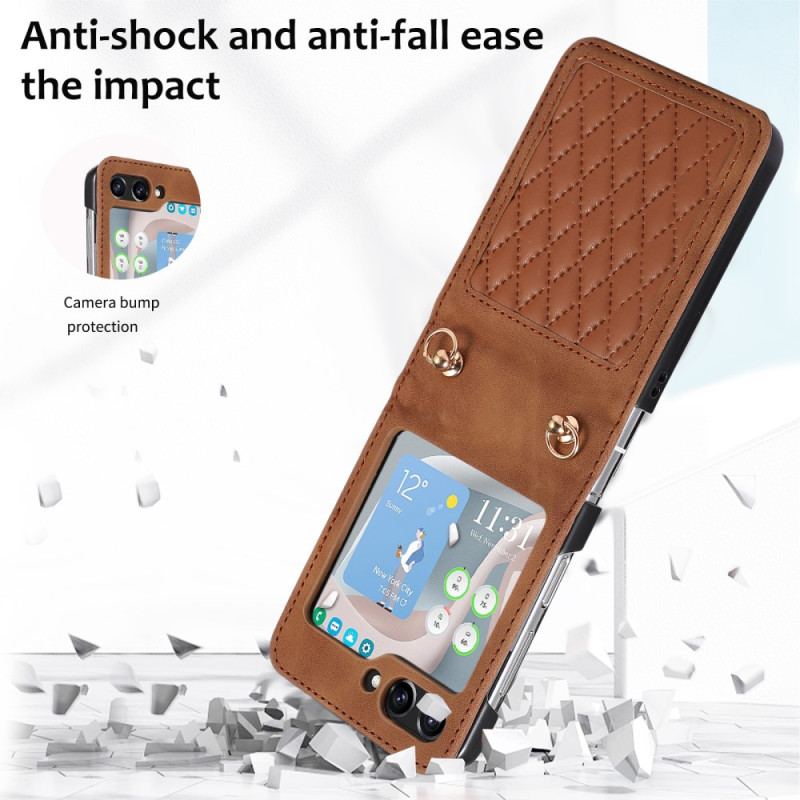 Etui Do Samsung Galaxy Z Flip 5 Wyściełany Pasek Na Ramię