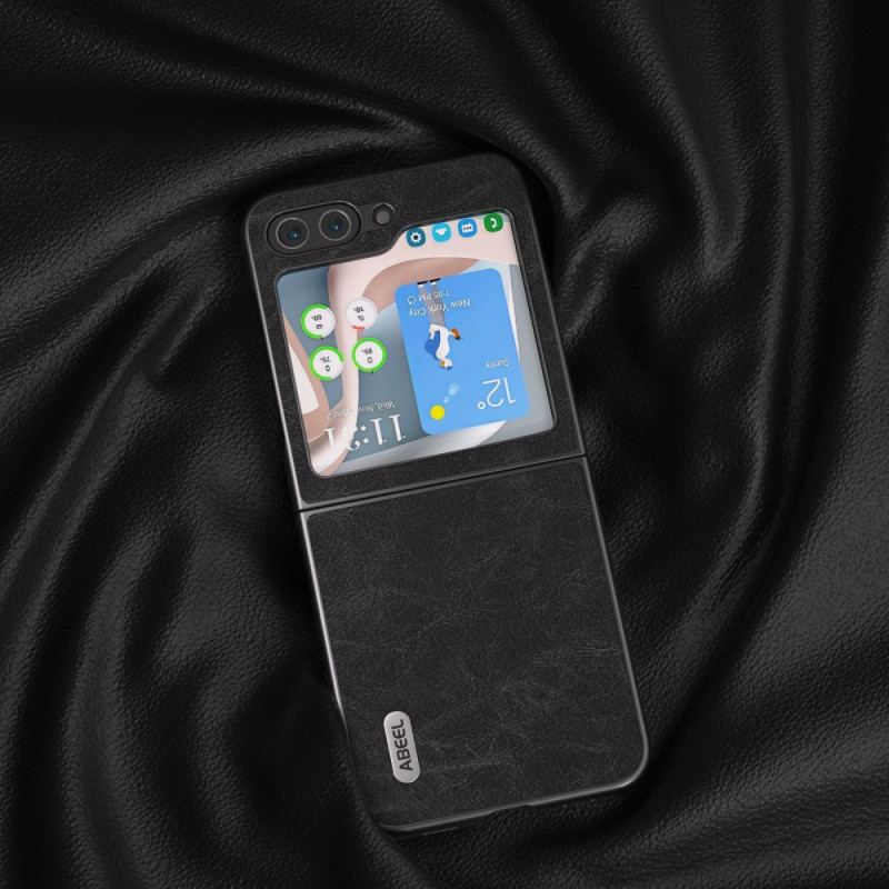 Etui Samsung Galaxy Z Flip 5 Efekt Skóry Abeela Litchi Etui Ochronne