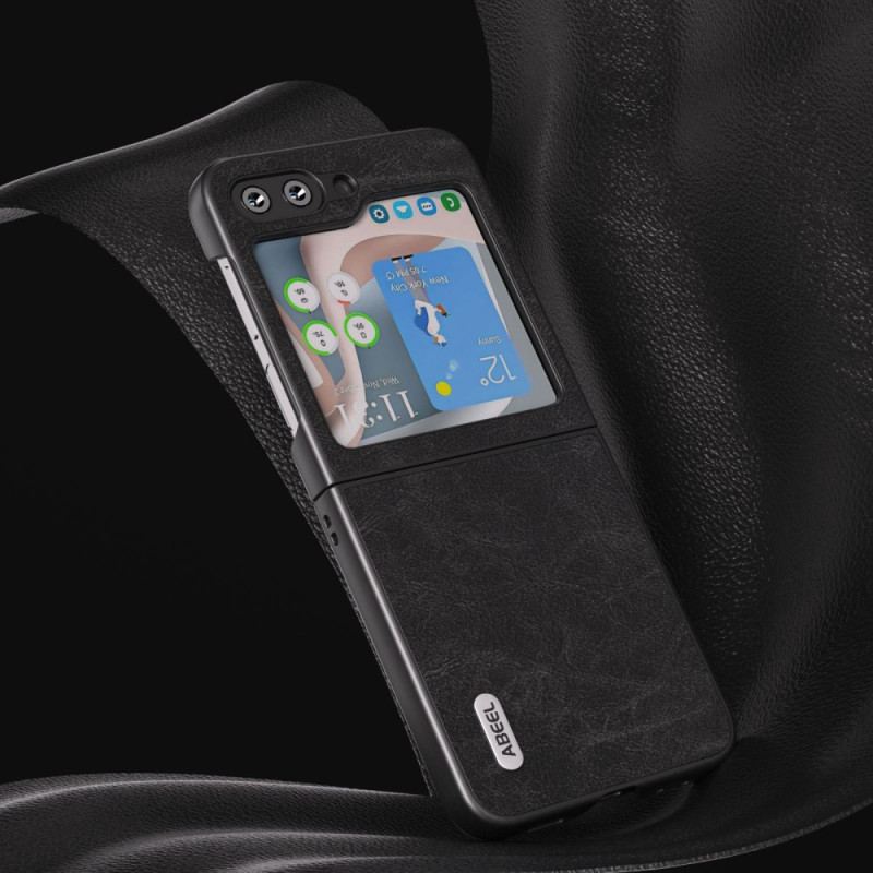Etui Samsung Galaxy Z Flip 5 Efekt Skóry Abeela Litchi Etui Ochronne