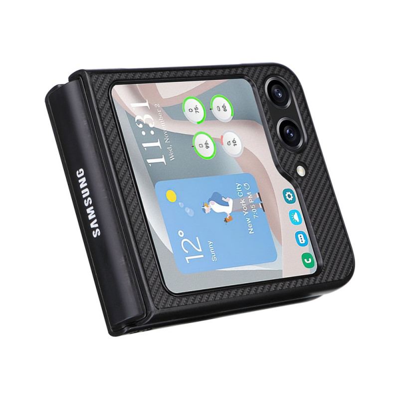 Etui Samsung Galaxy Z Flip 5 Klasyczne Włókno Węglowe Etui Ochronne