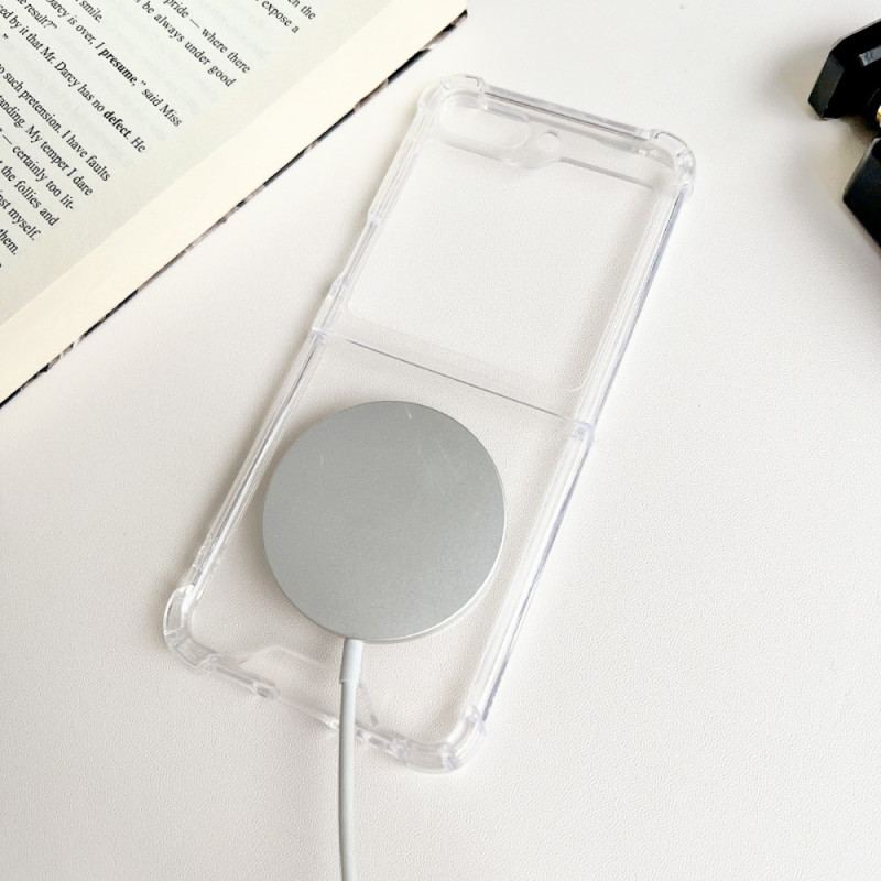 Etui Samsung Galaxy Z Flip 5 Kompatybilny Z Przezroczystym Magsafe