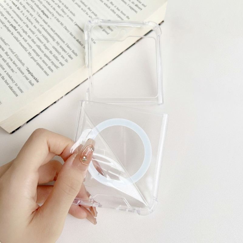 Etui Samsung Galaxy Z Flip 5 Kompatybilny Z Przezroczystym Magsafe