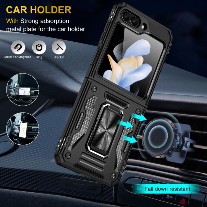 Etui Samsung Galaxy Z Flip 5 Konstrukcja Z Uchwytem Pierścieniowym Etui Ochronne