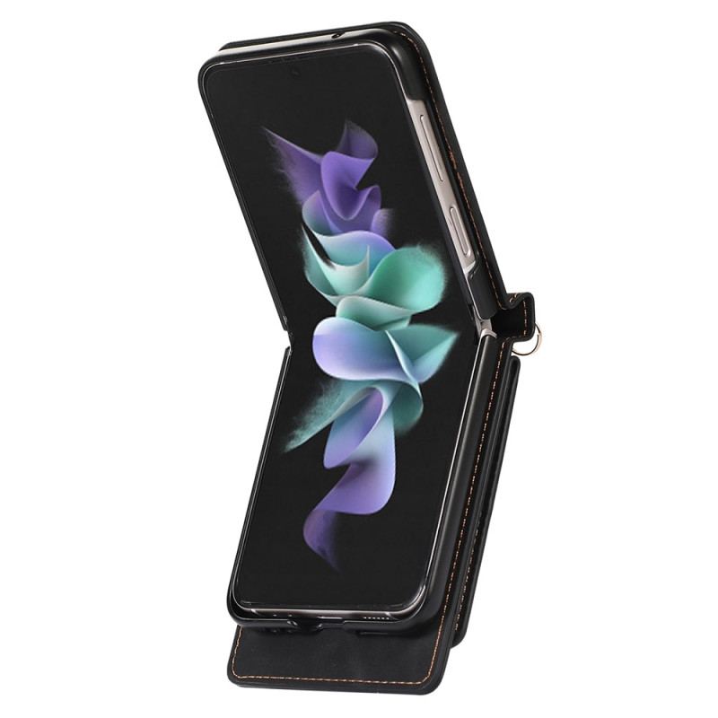 Etui Samsung Galaxy Z Flip 5 Lustrzane Etui Na Karty I Pasek Na Ramię