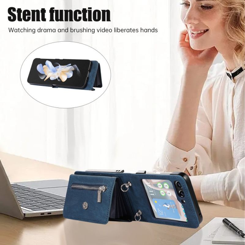 Etui Samsung Galaxy Z Flip 5 Portfel Z Paskiem Na Ramię Etui Ochronne