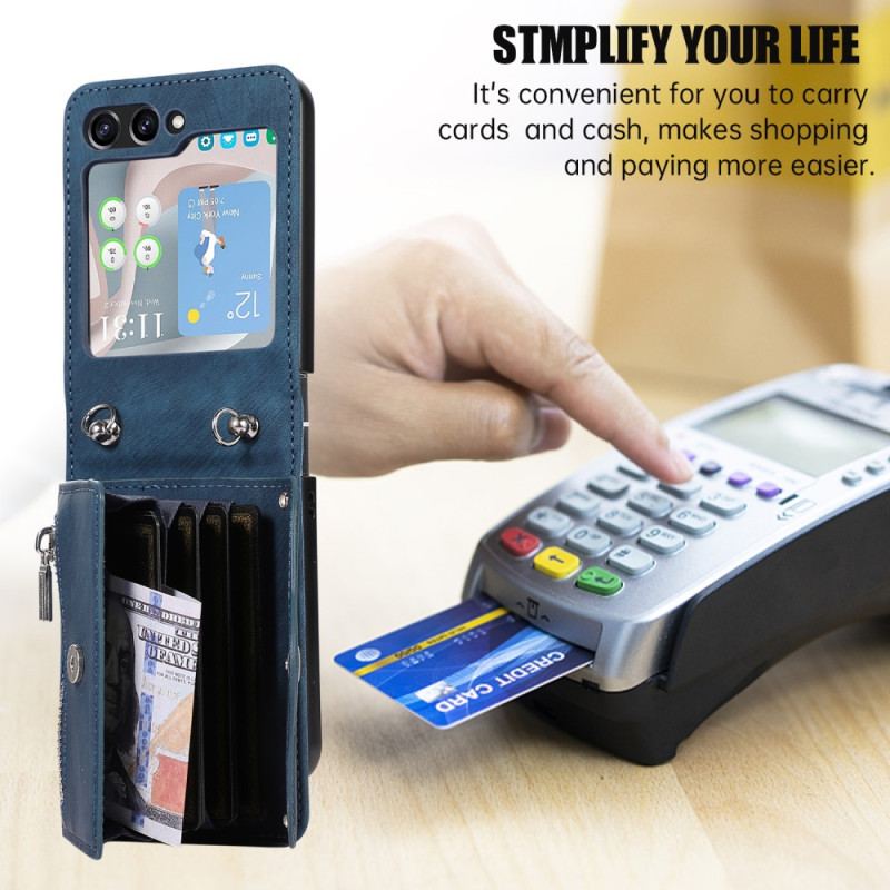 Etui Samsung Galaxy Z Flip 5 Portfel Z Paskiem Na Ramię Etui Ochronne