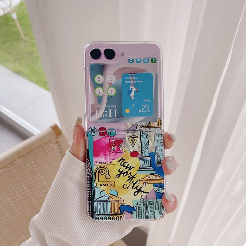 Etui Samsung Galaxy Z Flip 5 Przejrzysty Nowy Jork Etui Ochronne