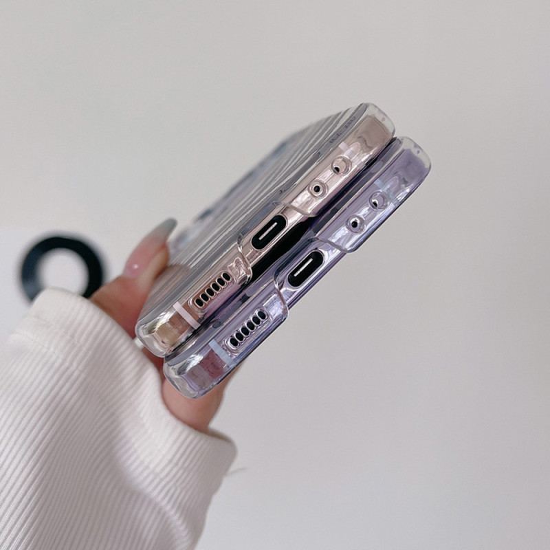 Etui Samsung Galaxy Z Flip 5 Przezroczyste Dyskretne Ślady Etui Ochronne