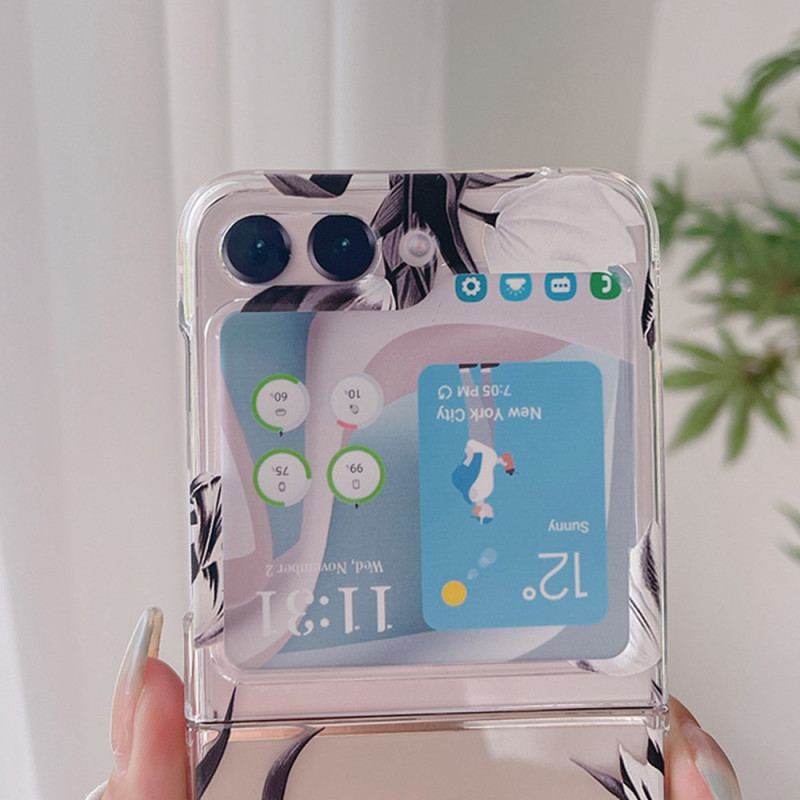 Etui Samsung Galaxy Z Flip 5 Przezroczyste Tulipany