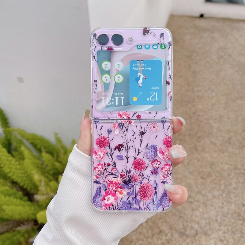 Etui Samsung Galaxy Z Flip 5 Przezroczysty Kwiatowy
