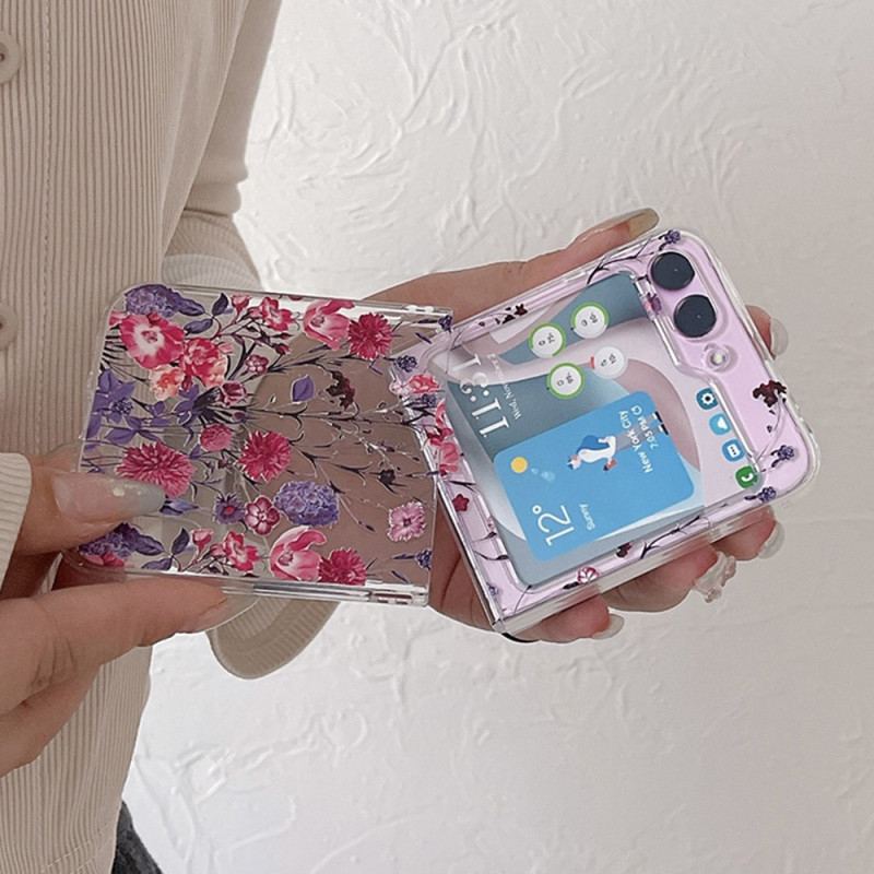 Etui Samsung Galaxy Z Flip 5 Przezroczysty Kwiatowy