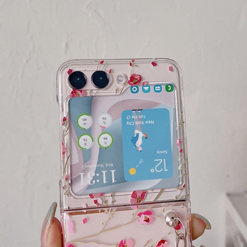 Etui Samsung Galaxy Z Flip 5 Przezroczysty Kwiatowy