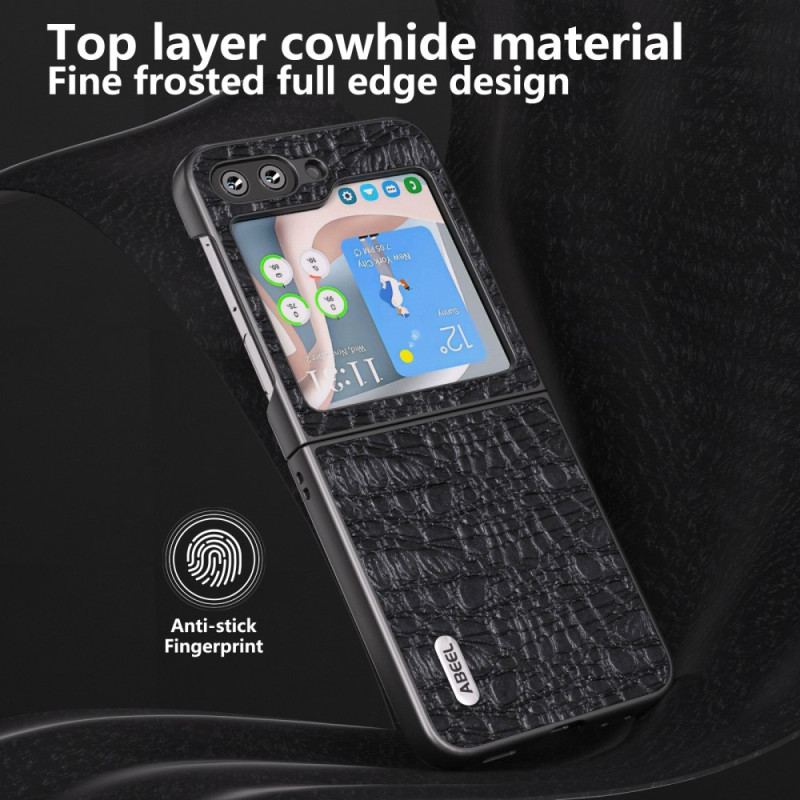 Etui Samsung Galaxy Z Flip 5 Styl Skóry Krokodyla Abeel