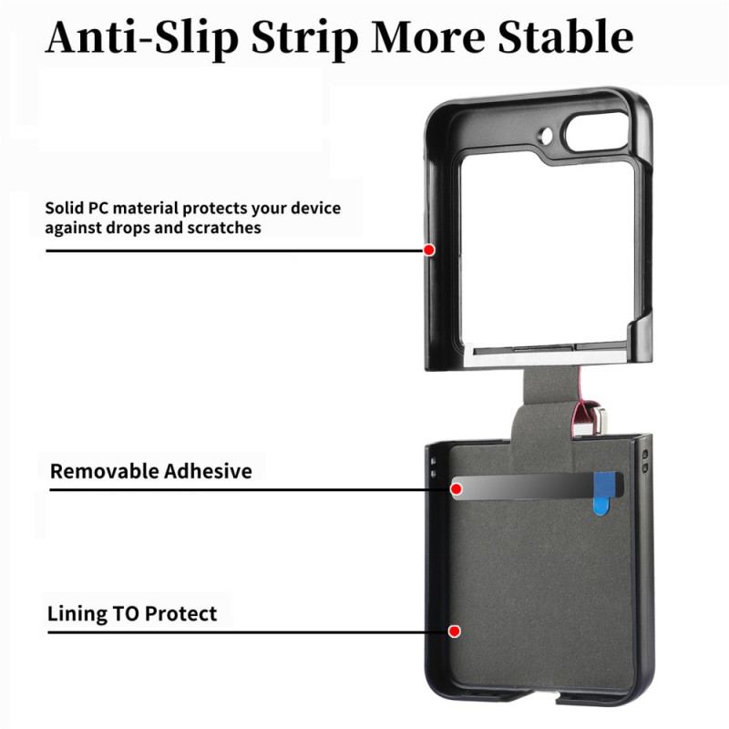 Etui Samsung Galaxy Z Flip 5 Styl Skórzany Z Pierścieniem