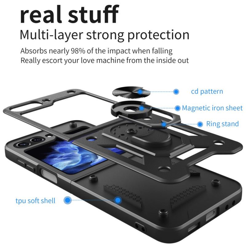 Etui Samsung Galaxy Z Flip 5 Sztywny Z Pierścieniem Podporowym