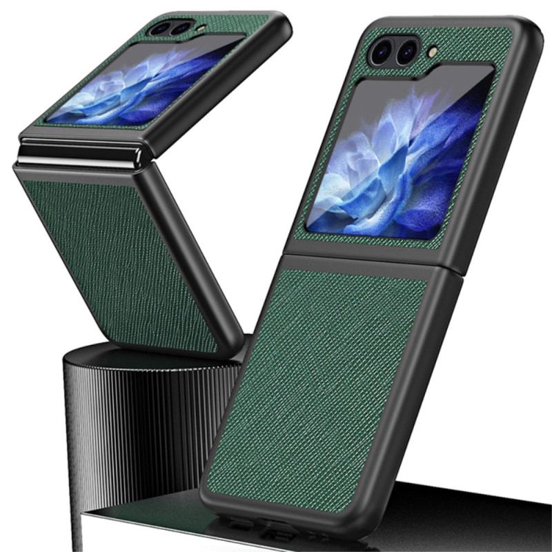 Etui Samsung Galaxy Z Flip 5 Tkana Sztuczna Skóra Etui Ochronne