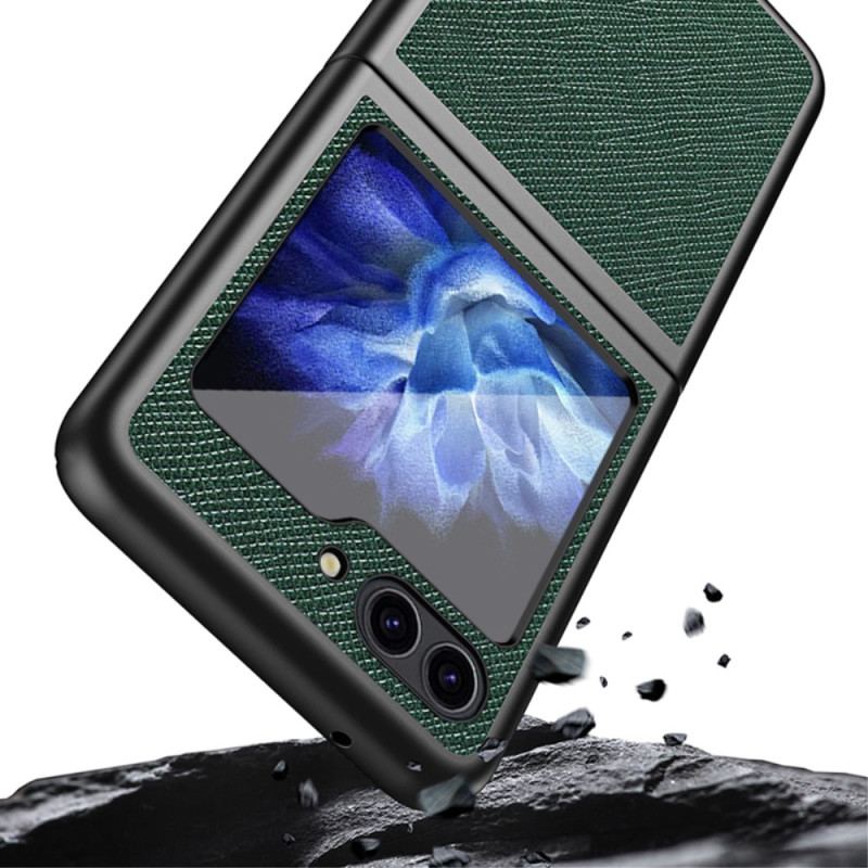 Etui Samsung Galaxy Z Flip 5 Tkana Sztuczna Skóra Etui Ochronne