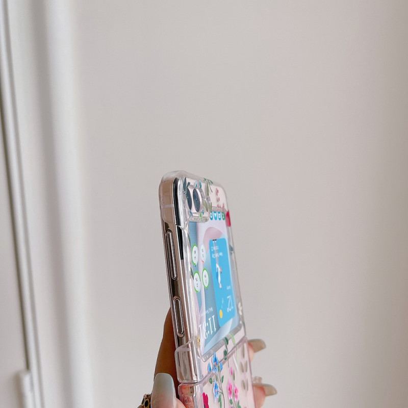 Futerały Samsung Galaxy Z Flip 5 Etui Na Telefon Przezroczyste Małe Kwiaty