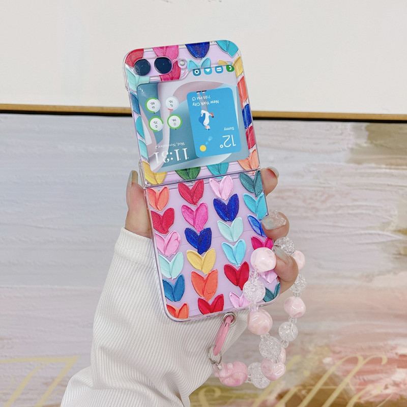Futerały Samsung Galaxy Z Flip 5 Etui Na Telefon Przezroczyste Serca