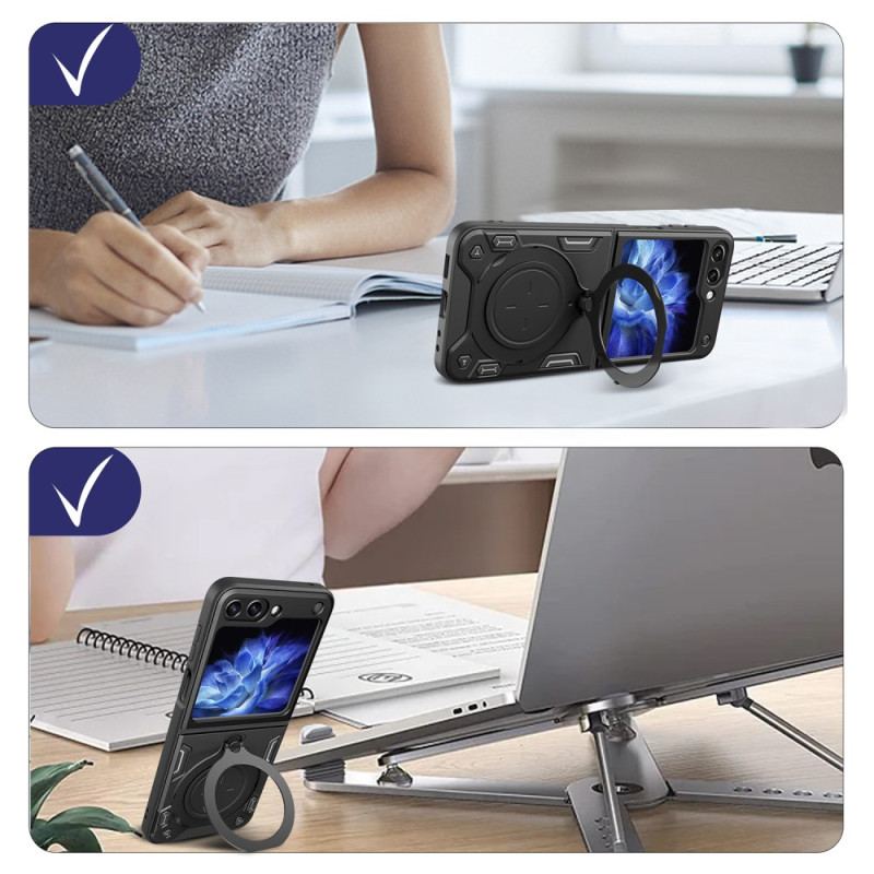 Futerały Samsung Galaxy Z Flip 5 Etui Na Telefon Zintegrowany Pierścień Podtrzymujący