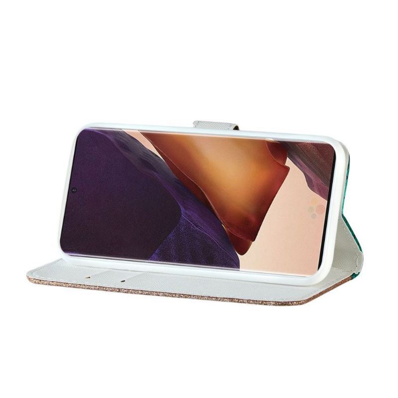 Etui do Samsung Galaxy Note 20 Ultra Croc Effect Glamour Cekiny