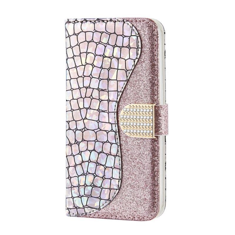 Etui do Samsung Galaxy Note 20 Ultra Croc Effect Glamour Cekiny