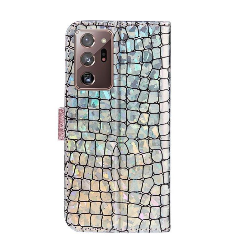 Etui do Samsung Galaxy Note 20 Ultra Croc Effect Glamour Cekiny