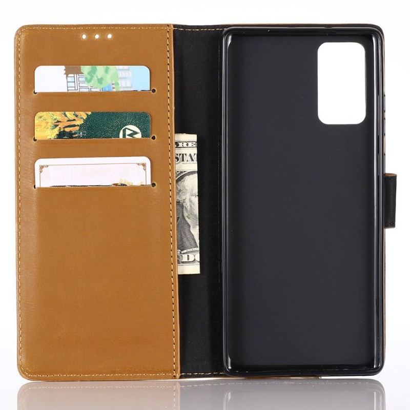 Etui do Samsung Galaxy Note 20 Ultra Obrzeża Etui Folio Retro Skórzany Efekt