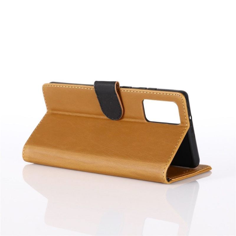 Etui do Samsung Galaxy Note 20 Ultra Obrzeża Etui Folio Retro Skórzany Efekt