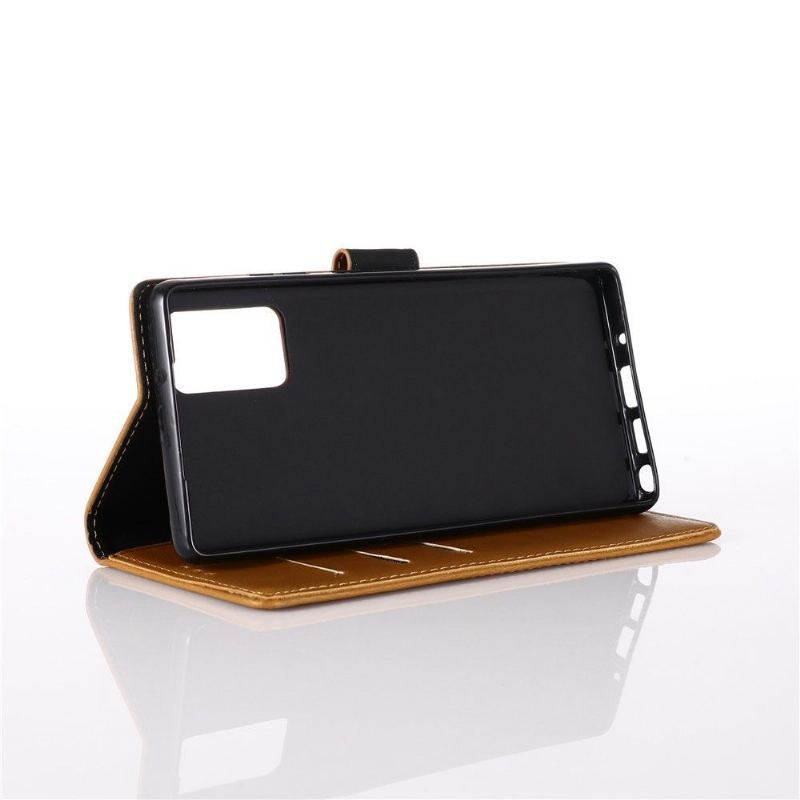 Etui do Samsung Galaxy Note 20 Ultra Obrzeża Etui Folio Retro Skórzany Efekt