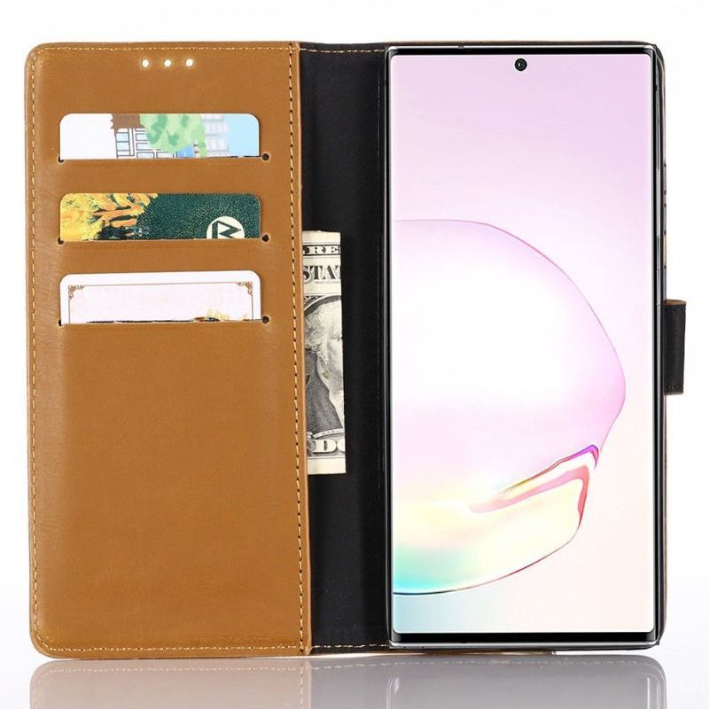 Etui do Samsung Galaxy Note 20 Ultra Obrzeża Etui Folio Retro Skórzany Efekt