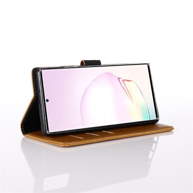 Etui do Samsung Galaxy Note 20 Ultra Obrzeża Etui Folio Retro Skórzany Efekt