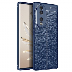 Etui do Honor 70 Efekt Skóry Liczi Z Podwójną Linią