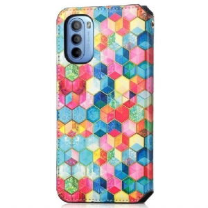 Etui Folio do Motorola Moto G31 / Moto G41 Cube 3d