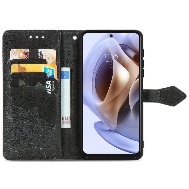 Etui Na Telefon Pokrowce do Motorola Moto G31 / Moto G41 Biznes Mandala Relief Faux Leather