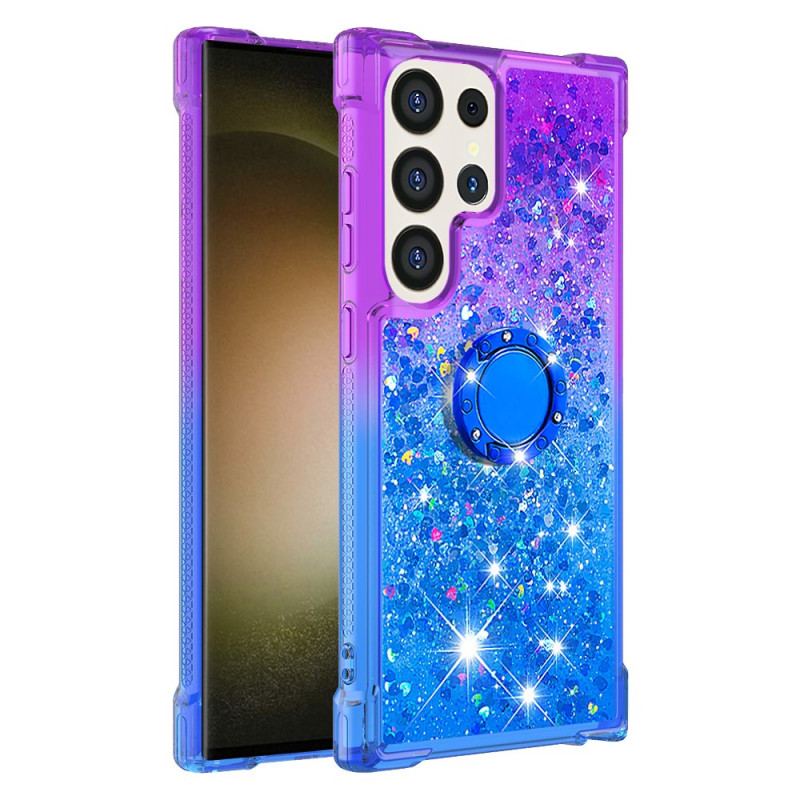 Etui Do Samsung Galaxy S24 Ultra 5g Gradalny Brokat Z Pierścieniem Podtrzymującym