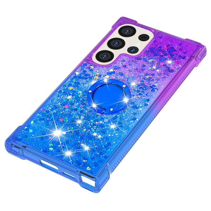 Etui Do Samsung Galaxy S24 Ultra 5g Gradalny Brokat Z Pierścieniem Podtrzymującym