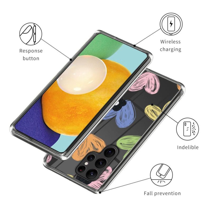Etui Do Samsung Galaxy S24 Ultra 5g Kolorowe Serca
