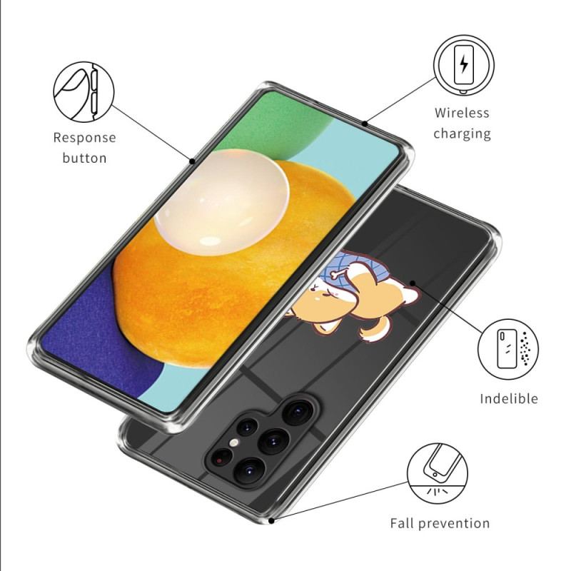 Etui Do Samsung Galaxy S24 Ultra 5g Pies Na Niebieskiej Poduszce
