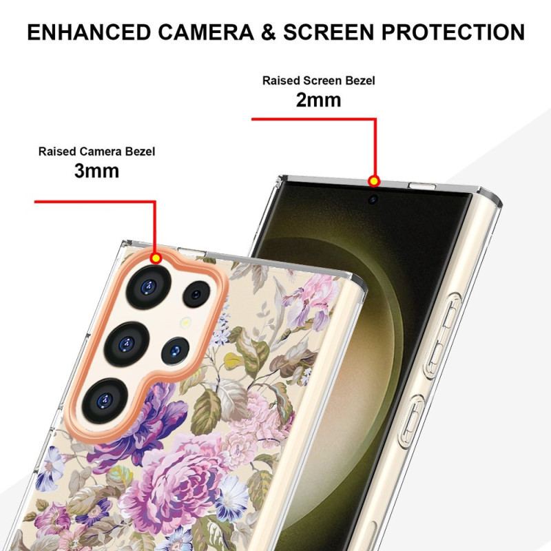 Etui Do Samsung Galaxy S24 Ultra 5g Z Kwiatowym Wzorem