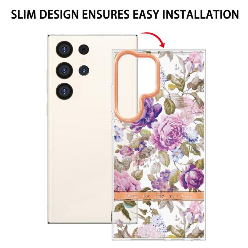 Etui Do Samsung Galaxy S24 Ultra 5g Z Kwiatowym Wzorem