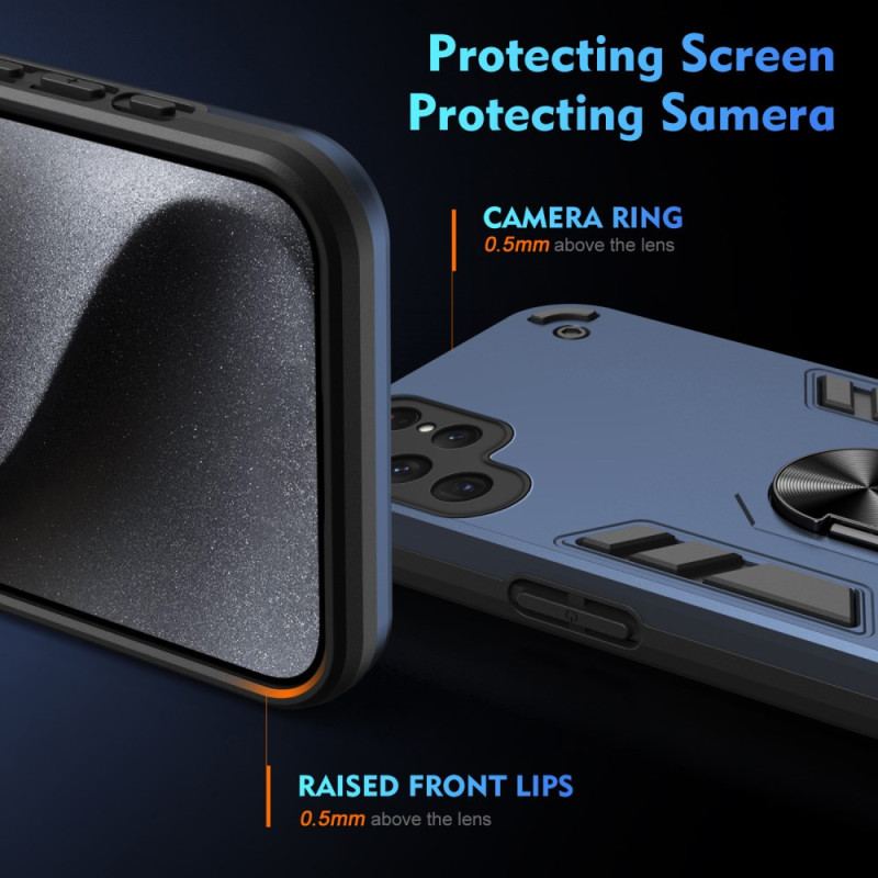 Etui Do Samsung Galaxy S24 Ultra 5g Z Magnetycznym Pierścieniem Podtrzymującym