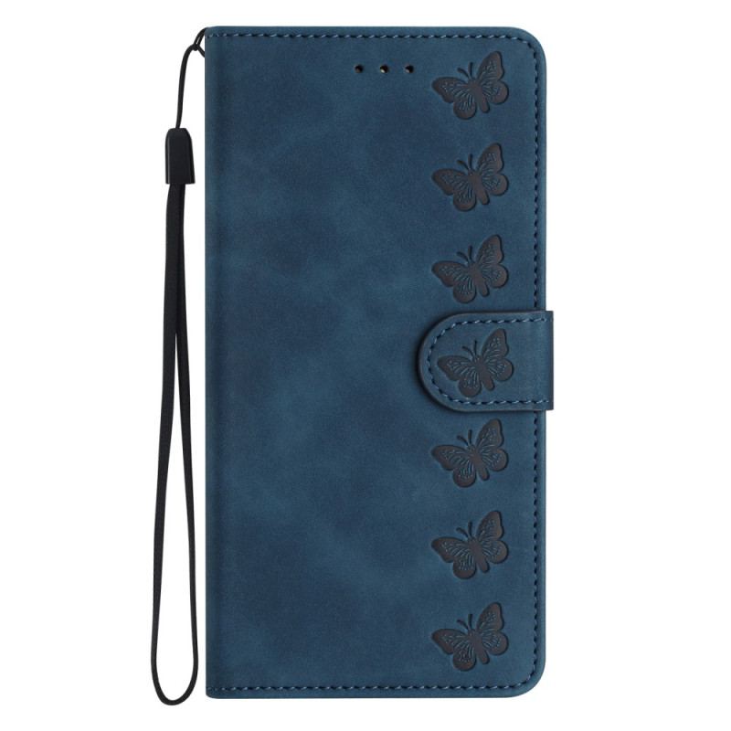 Etui Folio Do Samsung Galaxy S24 Ultra 5g Fryz Motylkowy Z Paskiem