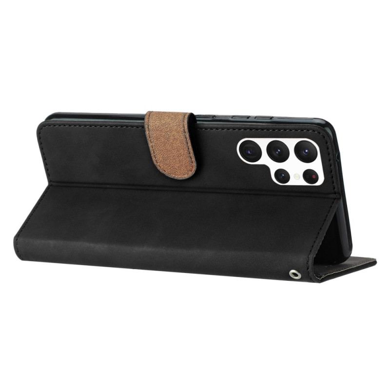 Etui Folio Do Samsung Galaxy S24 Ultra 5g Fryz Motylkowy Z Paskiem
