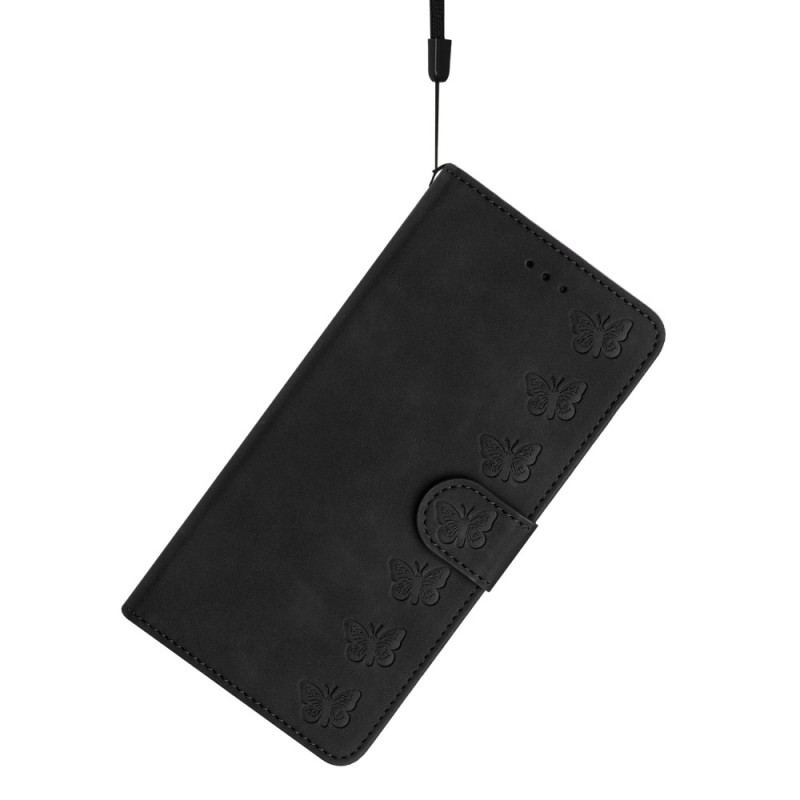 Etui Folio Do Samsung Galaxy S24 Ultra 5g Fryz Motylkowy Z Paskiem